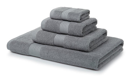 6 Piece Silver Towel Bale 700gsm 2 Face Cloths 2 Hand Towels 1 Bath Towel 1 Bath Sheet