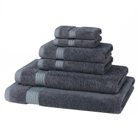 6 Piece 700GSM Bamboo Towel Set - 2 Face Cloths, 2 Hand Towels, 1 Bath Towel, 1 Bath Sheet