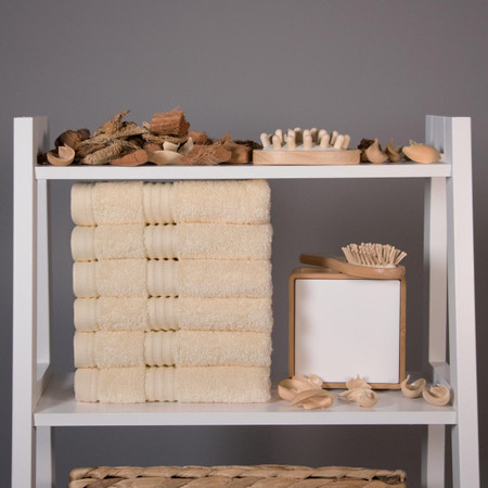 Product photograph of 700 Gsm Ultimate Bamboo Cream Face Cloths from The Towel Shop