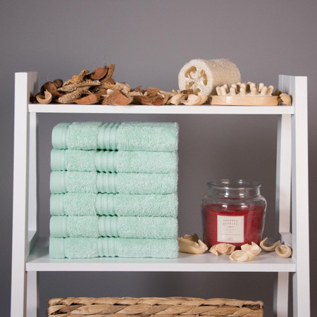 Product photograph of 700 Gsm Ultimate Bamboo Duck Egg Blue Face Cloths from The Towel Shop