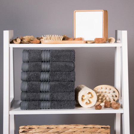 Product photograph of 700 Gsm Ultimate Bamboo Charcoal Face Cloths from The Towel Shop