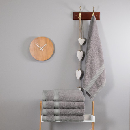 Product photograph of 700 Gsm Ultimate Bamboo Light Grey Hand Towel from The Towel Shop