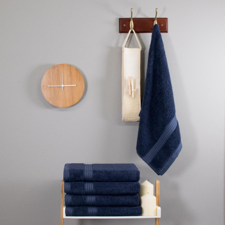 Product photograph of 700 Gsm Ultimate Bamboo Navy Blue Hand Towel from The Towel Shop