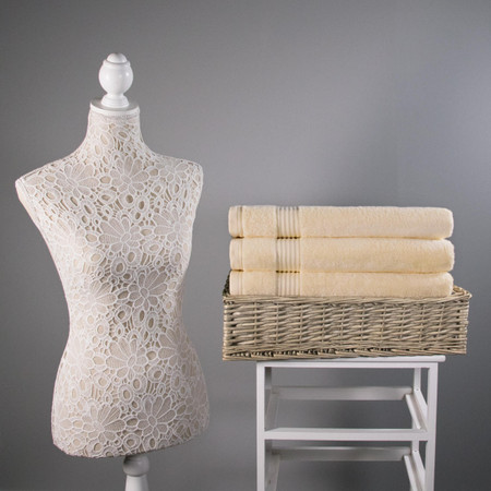 Product photograph of 700 Gsm Ultimate Bamboo Cream Bath Towel from The Towel Shop