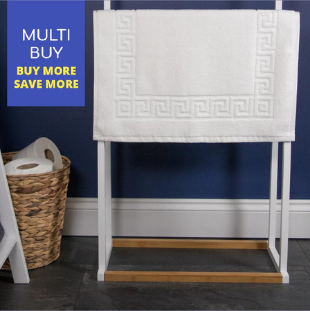 Product photograph of 750 Gsm Greek Key Bath Mat from The Towel Shop