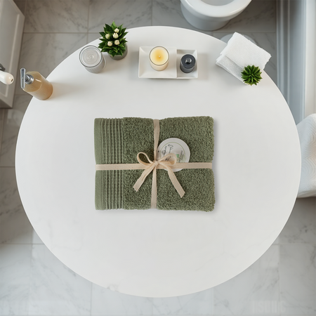 100% Organic Cotton Hand Towels - Gift Ribboned