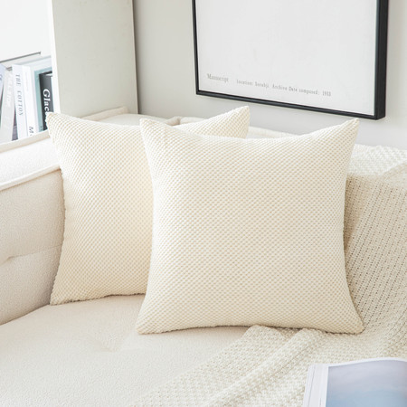 Set Of 2 Cushions With Pine Corduroy Covers Included 45x45cm Set Of 2 Cushions With Pine Corduroy Covers Included 45x45cm