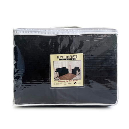 Black Jacquard Sofa Cover - Full Set (3 + 2 + 1 Seater)