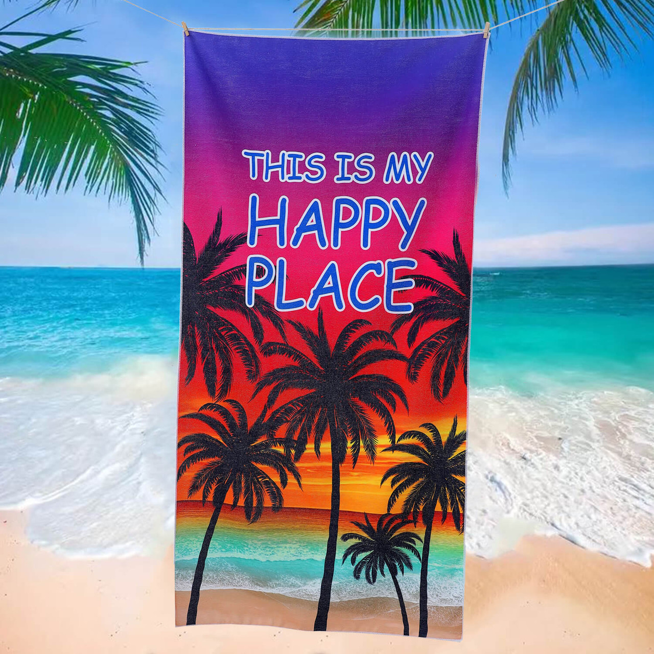 Image of Palm Beach Design Beach Towel