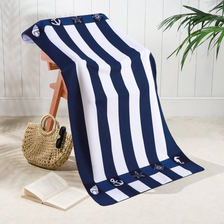 Image of Classic Cabana Stripe Microfibre Beach Towel