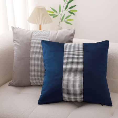 Diamond Pattern Velvet Cushion Cover 45x45 Cm – Soft Textured