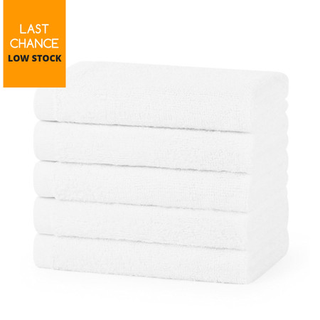 Product photograph of 600gsm Luxury Royal Egyptian Double Yarn Face Cloths - White from The Towel Shop