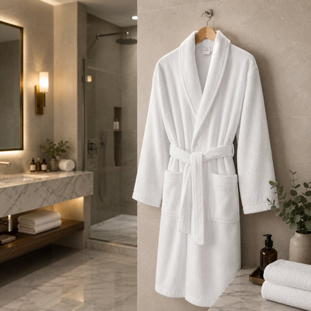Dressing Gown - 100% Pure Cotton Terry Towelling