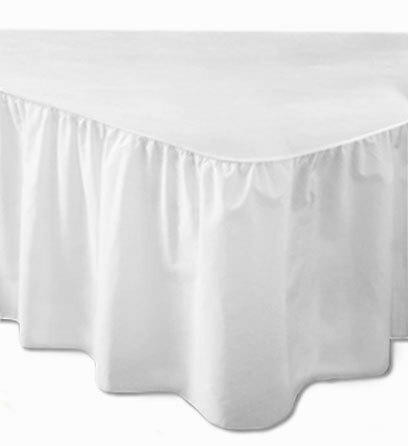 Base Valance Sheet 180 Thread Count Percale Easy Care White Super King