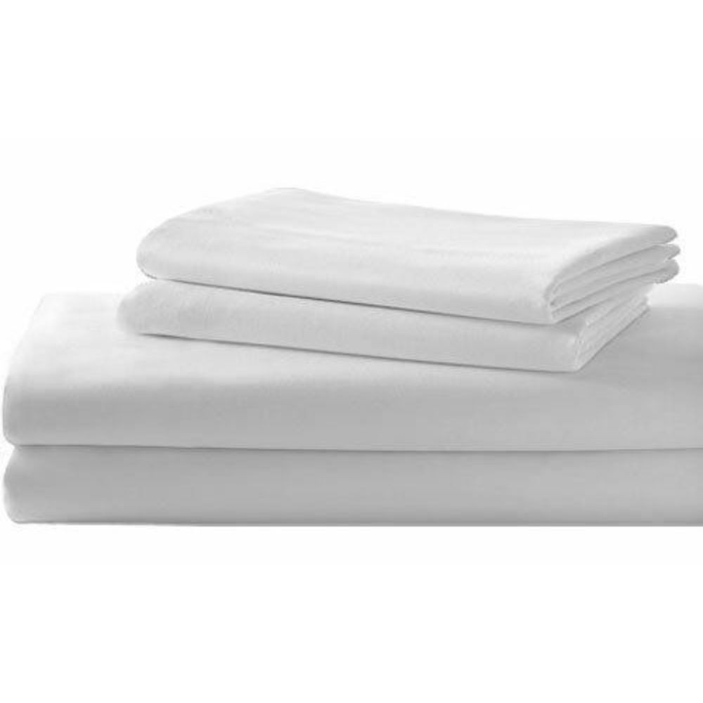 White Hotel Institutional Flat Sheets Soft Cotton Rich - King
