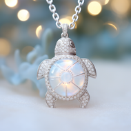 moonstone jewelry Turtle necklaces 