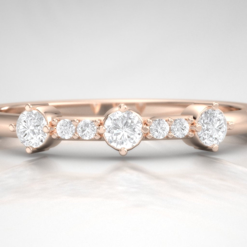 Heart diamond wedding ring.