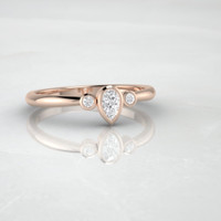 rose gold diamond engagement ring by jewelry designer Ascheron