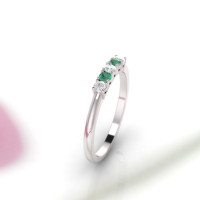 white gold emerald eternity ring by Ascheron