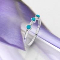 turquoise wedding ring with diamonds crafted in Ireland