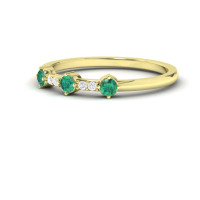 gold emerald wedding ring