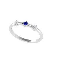 white gold sapphire and diamond wedding ring