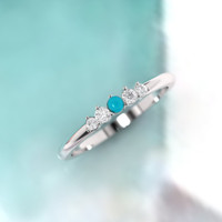 diamond and turquoise eternity ring