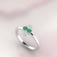 white  gold emerald ring