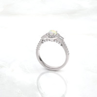 side view of opal ring