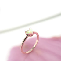 rose gold opal ring