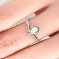 pear cut opal ring
