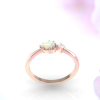 Side view of opal ring.