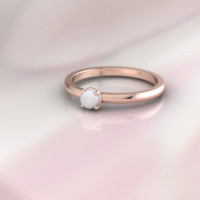 rose gold opal engagement ring