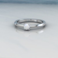 white gold opal ring