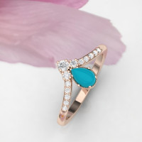 Turquoise engagement ring