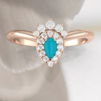 Turquoise engagement ring