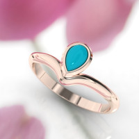 pear shape turquoise ring