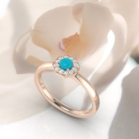 rose gold turquoise ring