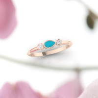 rose gold  turquoise ring