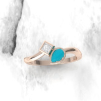 turquoise ring. unique rare jewelry by designer ASCHERON