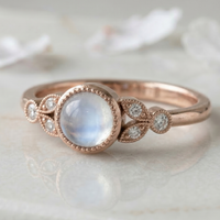moonstone and diamond ring