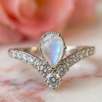 moonstone engagement ring