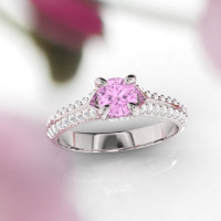 Pink sapphire ring
