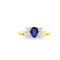 yellow gold sapphire engagement ring