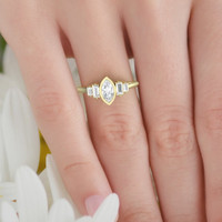 Diamond ring on model