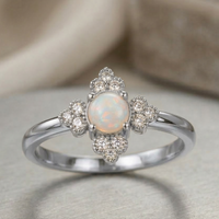 Opal engagement ring