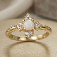 Opal engagement ring