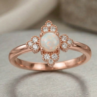 Opal engagement ring