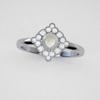 white gold opal ring