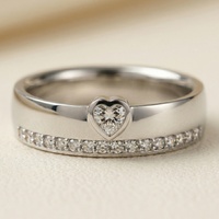 men's diamond heart wedding